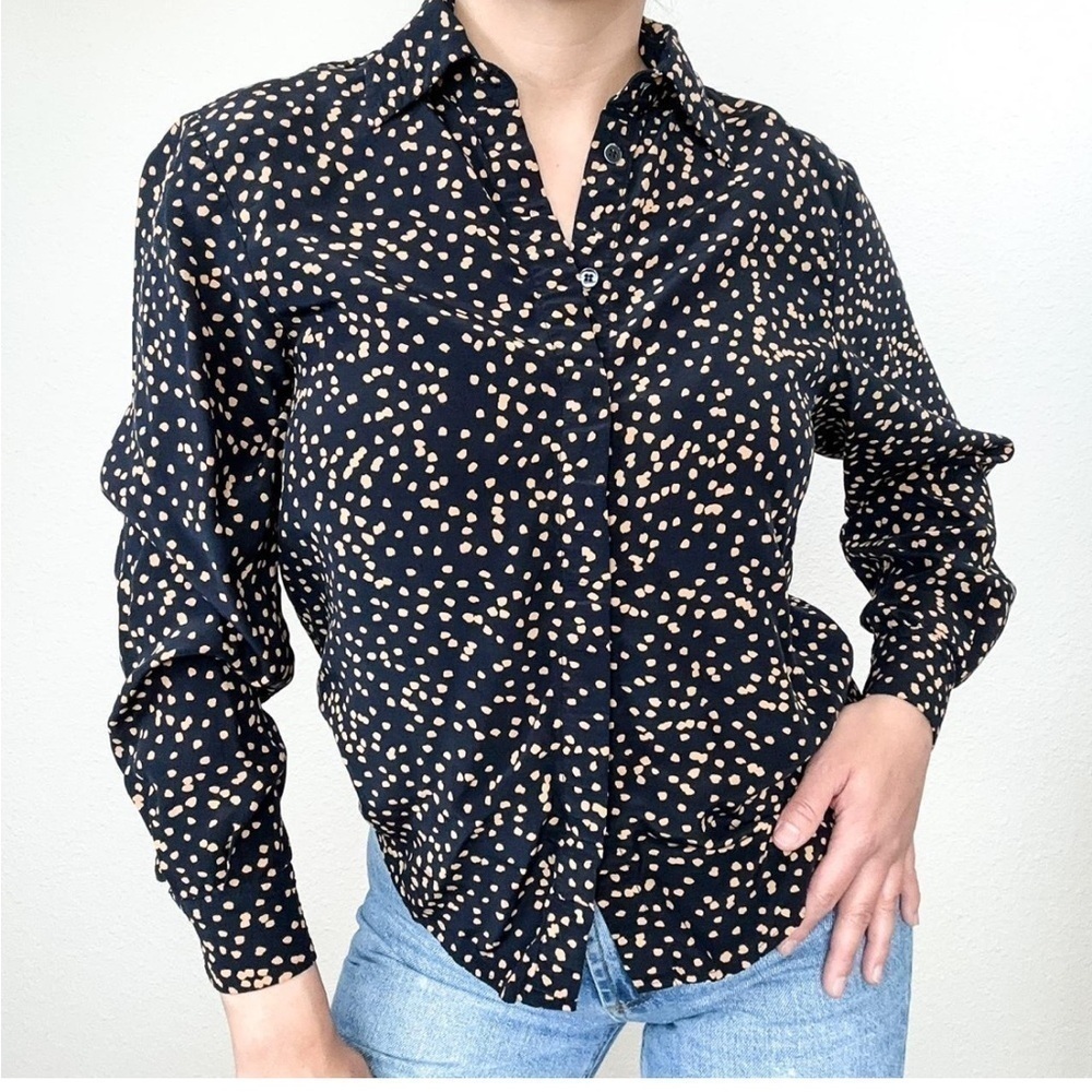 & Other Stories Polka Dot Button Down Blouse